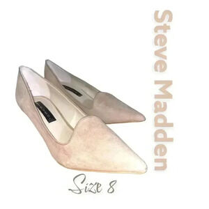 Steve Madden Pale Pink Suede Kitten Heel